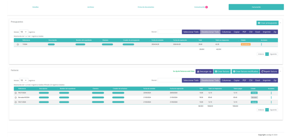 informes financieros Lexdigo