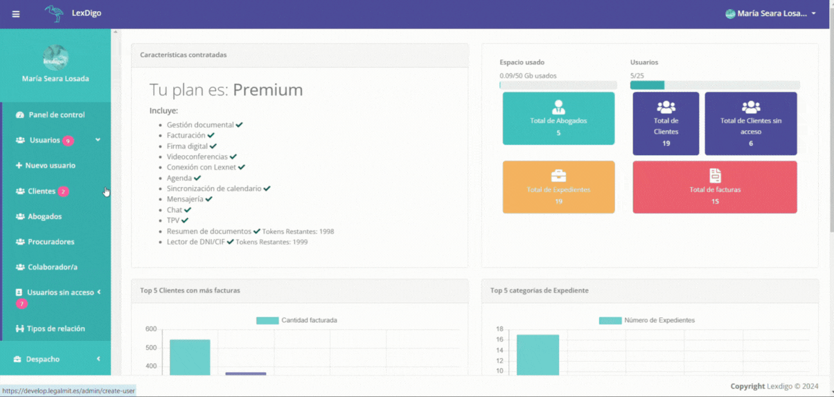 Usuarios, Admisión de Clientes